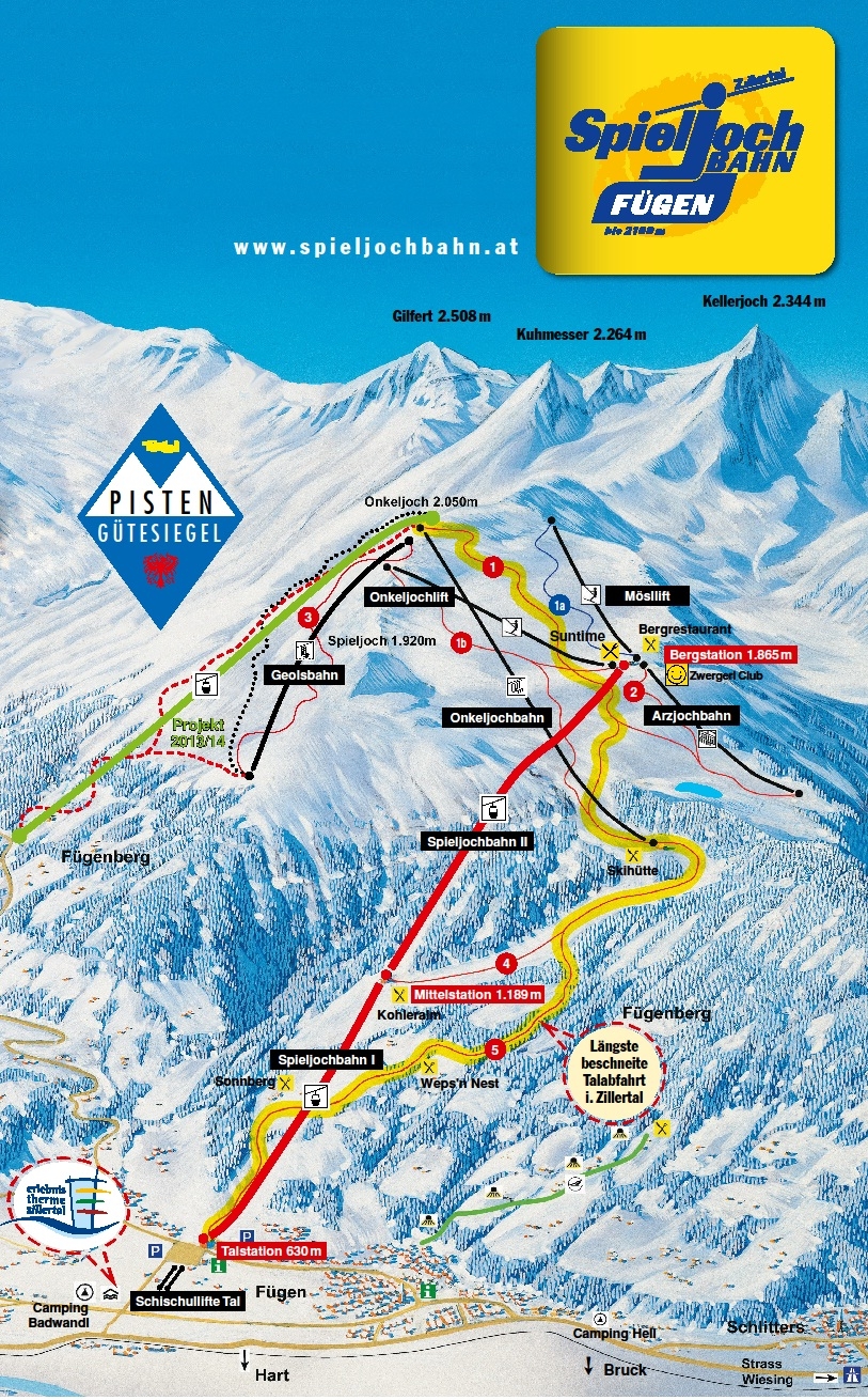 Skigebiet Mayrhofen Pistenplan